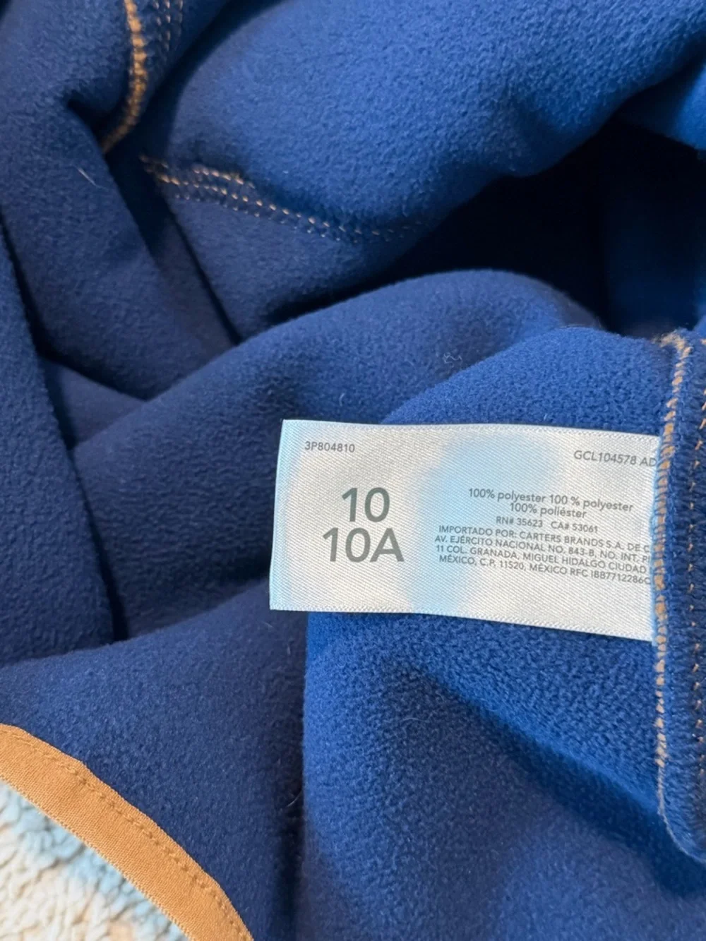 Lot of (2) Carter’s Boy’s Kid Quarter Zip Sherpa Pullover. Size 10/10A.